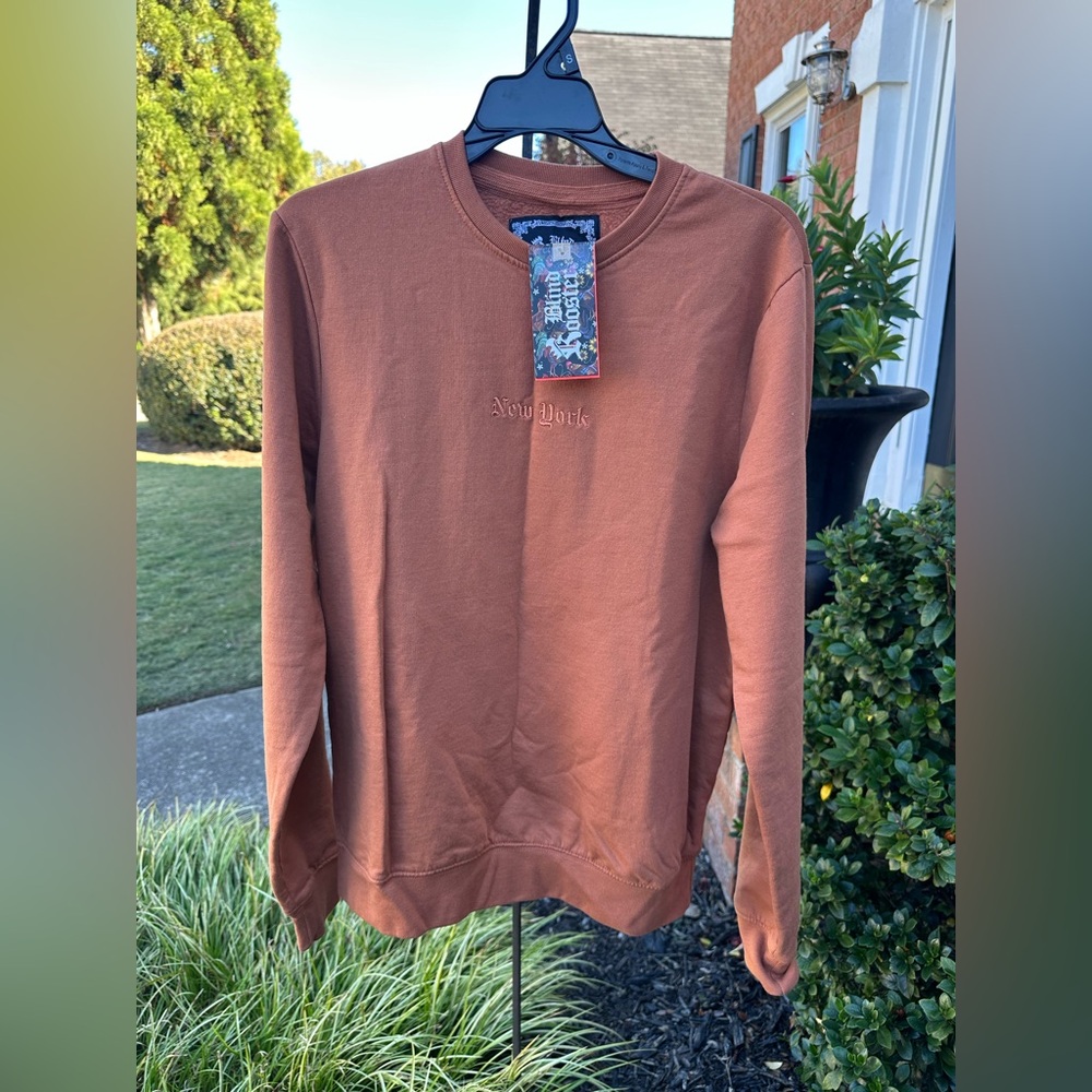 Blind Rooster Brown Crewneck Pullover Sweatshirt